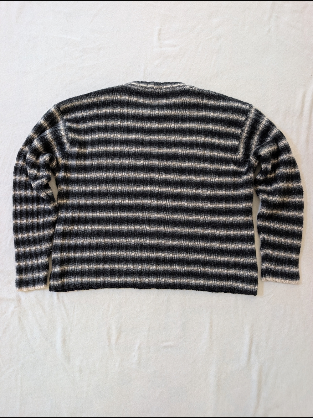 Vintage Wool 90s J Crew Striped Crewneck Sweater - Picture 5 of 5